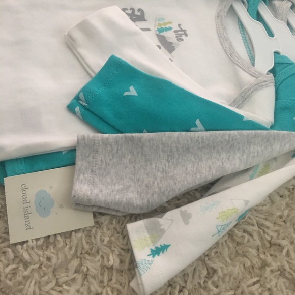 Cloud Island 4-Pack Boy Onesies - Picture 2 of 2